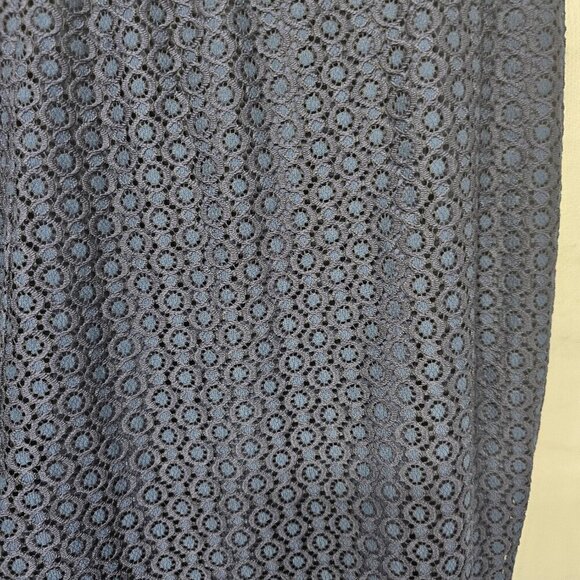 Isaac Mizrahi Live Navy Blue Crochet Lace Pants Boho Crop Festival 1X - Picture 5 of 11